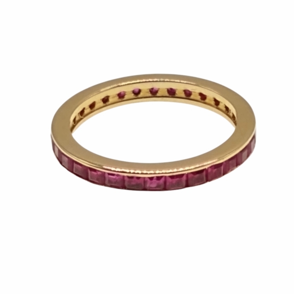 Brand New box 10K gold ring natural rubies